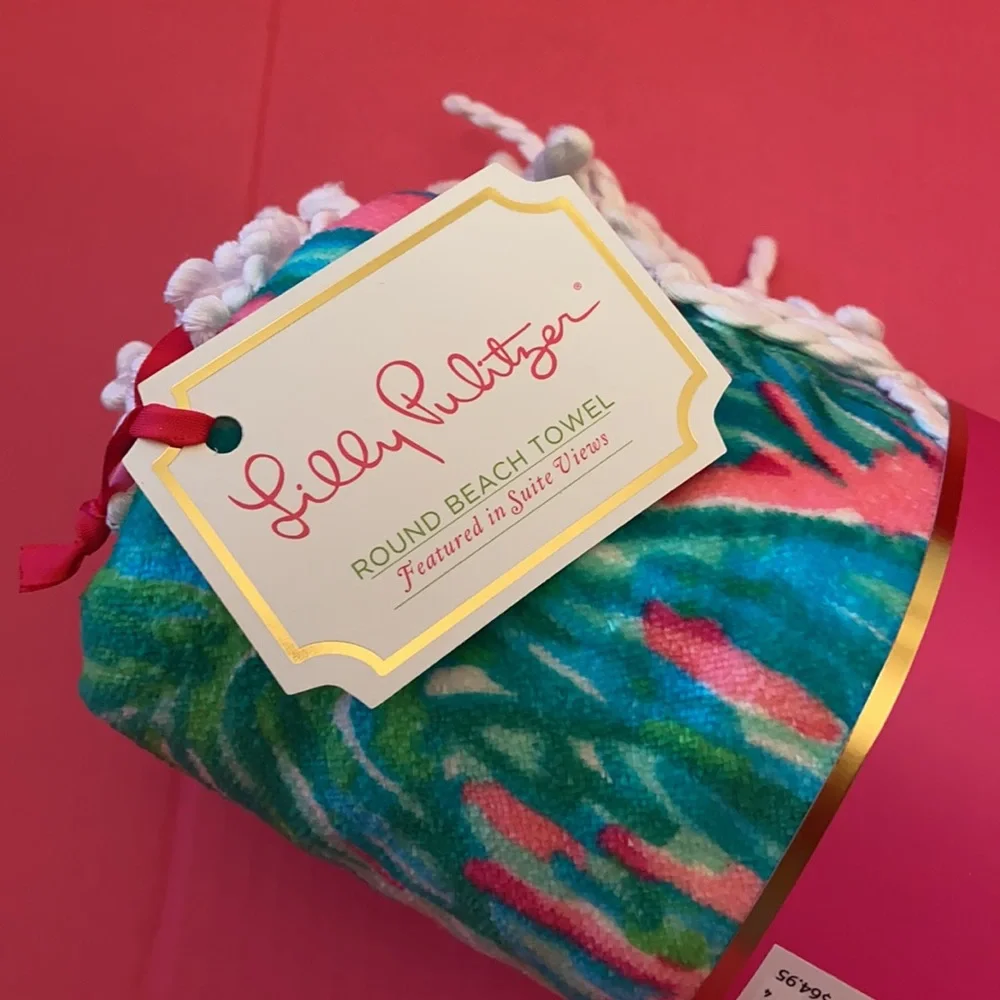 🌺Last One!🌺 NWT Lilly Pulitzer Round Beach Towel - Picture 4 of 6